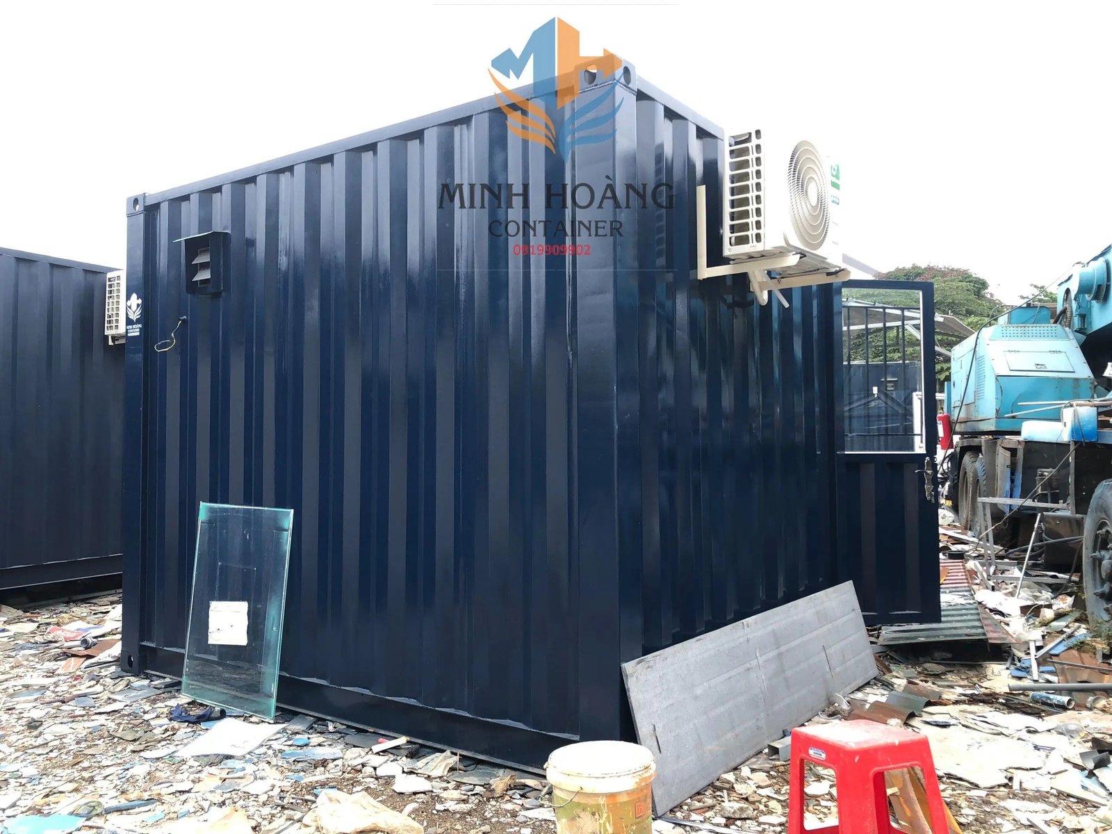 Container Văn Phòng 10 Feet Xanh Navy
